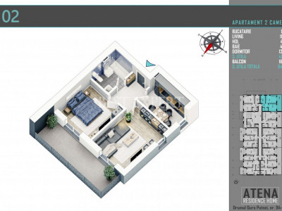 2 Camere Decomandat Nemobilat