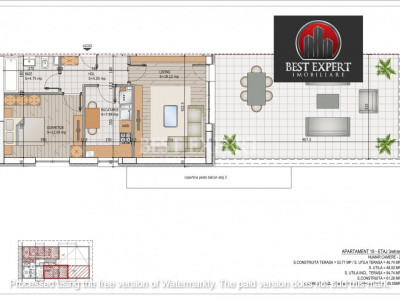 Apartament 2 camere cu Terasa generoasa 