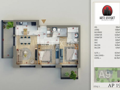 3 Camere Direct Dezvoltator -Incalzire in Pardoseala/ 3 minute STB