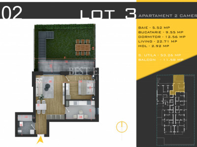 2 Camere Gradina Calitate si Confort