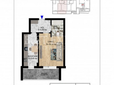 Garsoniera Decomandata Spatioasa-Finisaje Premium