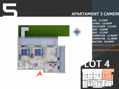3 Camere Gradina Mutare Rapida-5 min STB