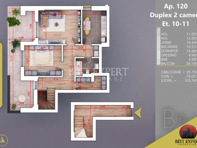 Duplex 2 camere Direct Dezvoltator Bonus Loc Parcare