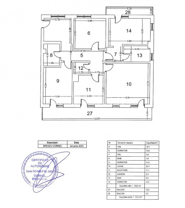 Apartament 5 camere mobilat, utilat si cu Parcare acoperita/Geam Baie
