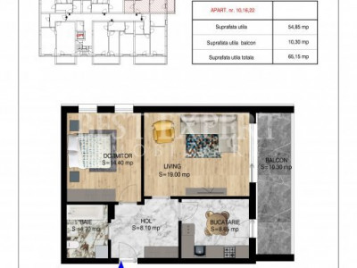 2 Camere Zona Linistita