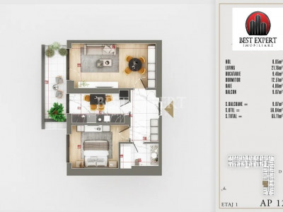 Apartament 2 Camere Zona Linistita -acces rapid STB 3 Min