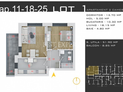 2 Camere Direct Dezvoltator Incalzire Pardoseala Parcare Bonus