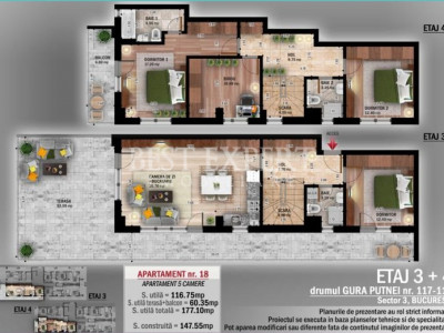 Apartament 5 camere, Duplex -Finisaje Premium /Disponibilitate imediata