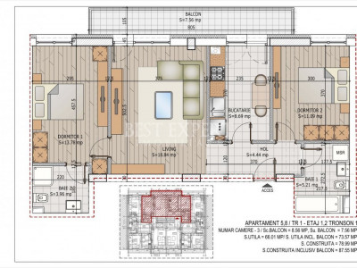 3 Camere Ideal Familie -Zona Linistita