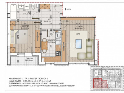 2 Camere Zona Linistita -Acces rapid STB
