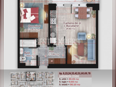2 Camere  Direct Dezvoltator Incalzire Pardoseala/ 600 m STB-Parcare inclusa
