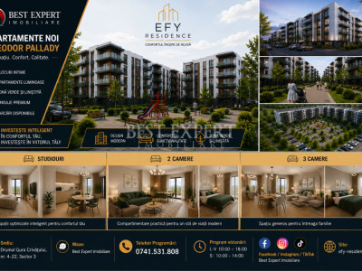 2 Camere Terasa Spatioasa | Bonus Parcare Exterioara la avans 50%