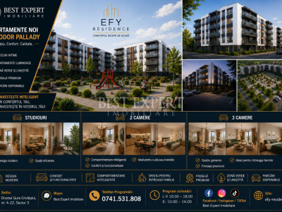 2 Camere Bloc Intim Terasa Generoasa | Discount 50% parcare pentru avans 50%