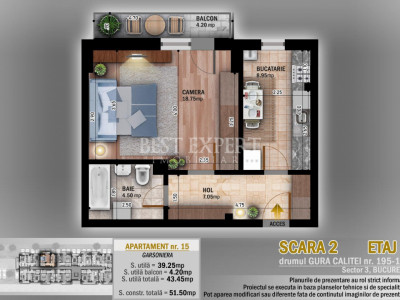 Garsoniera Direct Dezvoltator -Ideal Investitie