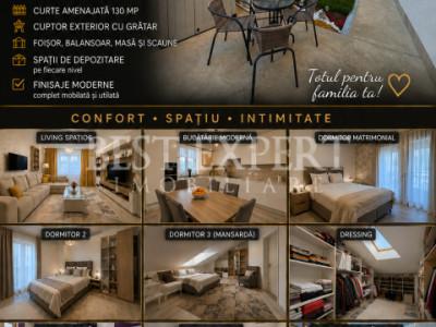 🏡 Casă Premium P+1+M | 4 Camere | 3 Parcări | Curte 130 mp | Gata de Mutare
