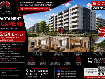 💥 2 camere Moderne | Parcare Bonus la Avans 50% | Comision 0% 