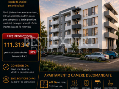 ⭐ 2 Camere | Confort Premium| Încălzire în Pardoseală| Parcare acoperita inclusa