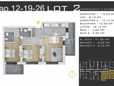 3 Camere | Bloc Boutique | Pallady | Parcare Acoperită | Avans 50% | Comision 0%