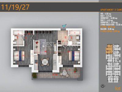 3 Camere Modern | Finisaje la Alegere | 10 Min. Metrou N. Teclu | Comision 0%