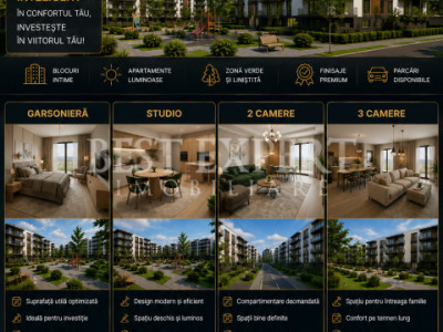 2 Camere cu Grădină Proprie | Bloc Boutique | Comision 0%