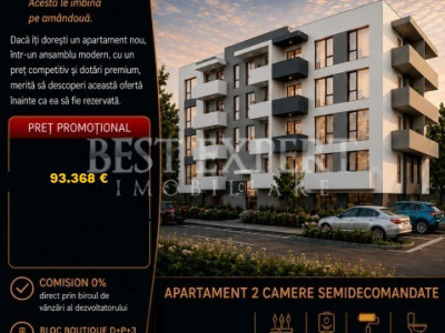 2 Camere | Parcare BONUS | Credit Ipotecar cu Avans 15% | Direct Dezvoltator