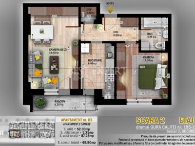2 Camere cu Parcare Inclusa | Finisaje la alegere
