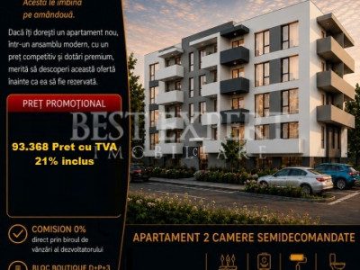 2 Camere | Parcare BONUS | Avans 15% | Bloc Intim| Theodor Pallady | Comision 0%