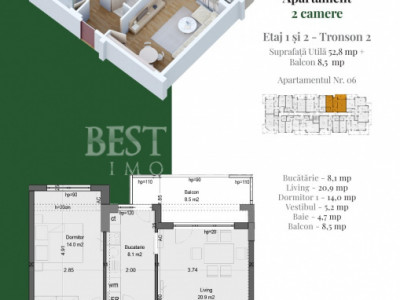 2 Camere Premium | Avans 15% | Bloc Nou | Credit Ipotecar