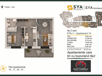 2 Camere | Pallady | Bloc Intim | Parcare Inclusa la avans 25% | Comision 0%