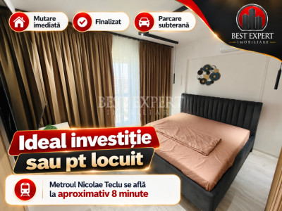 Studio Premium | Dormitor Separat | Parcare Subterană | Metrou la 8 Minute
