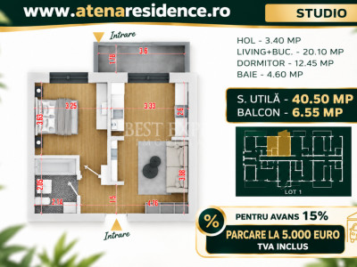 2 Camere Direct Dezvoltator| Avans 15% | Ideal Investiție | Comision 0%