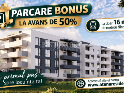 3 Camere | Bloc Nou | Parcare Bonus| avans 50%| Direct Dezvoltator