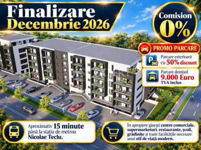2 Camere Direct Dezvoltator|Incalzire in Pardoseala| Parcare inclusa | avans 50%