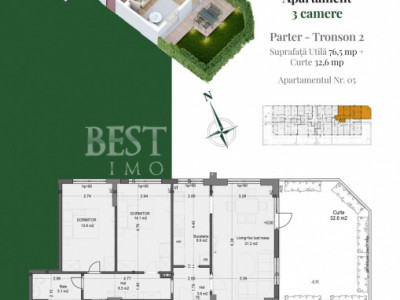 3 Camere Gradina -Lux, lumină și funcționalitate