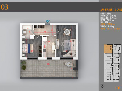 2 Camere Moderne| Terasa generoasa | Direct Dezvoltator | Acces rapif metrou 