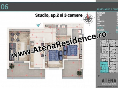 Apartament spatios 3 Camere Tip Family Theodor Pallady 