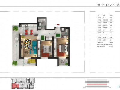 Apartament 3 camere ideal familie 