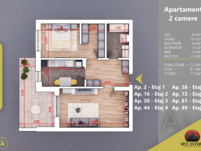 Apartament 2 camere decomandate Theodor Pallady Direct Dezvoltator Parcare BONUS