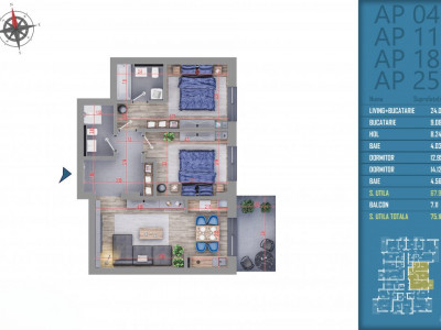 Apartament 2 Camere Mutare Rapida-credit ipotecar 15%