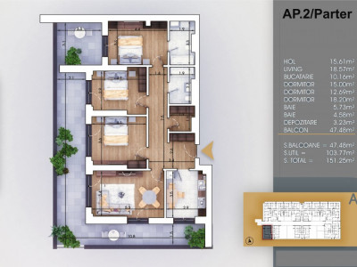 4 camere Incalzire Pardoseala - Acces Rapid Metrou/Credit Ipotecar 15%