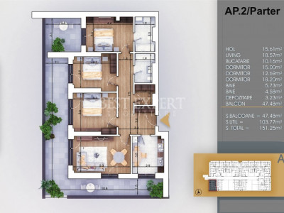 4 camere Incalzire Pardoseala - Acces Rapid Metrou/Credit Ipotecar 15%