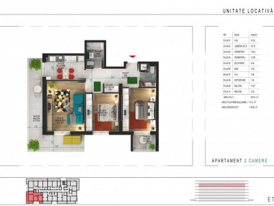 Apartament decomandat 3 Camere Bd. Theodor Pallady Metrou 1 Decembrie 1918